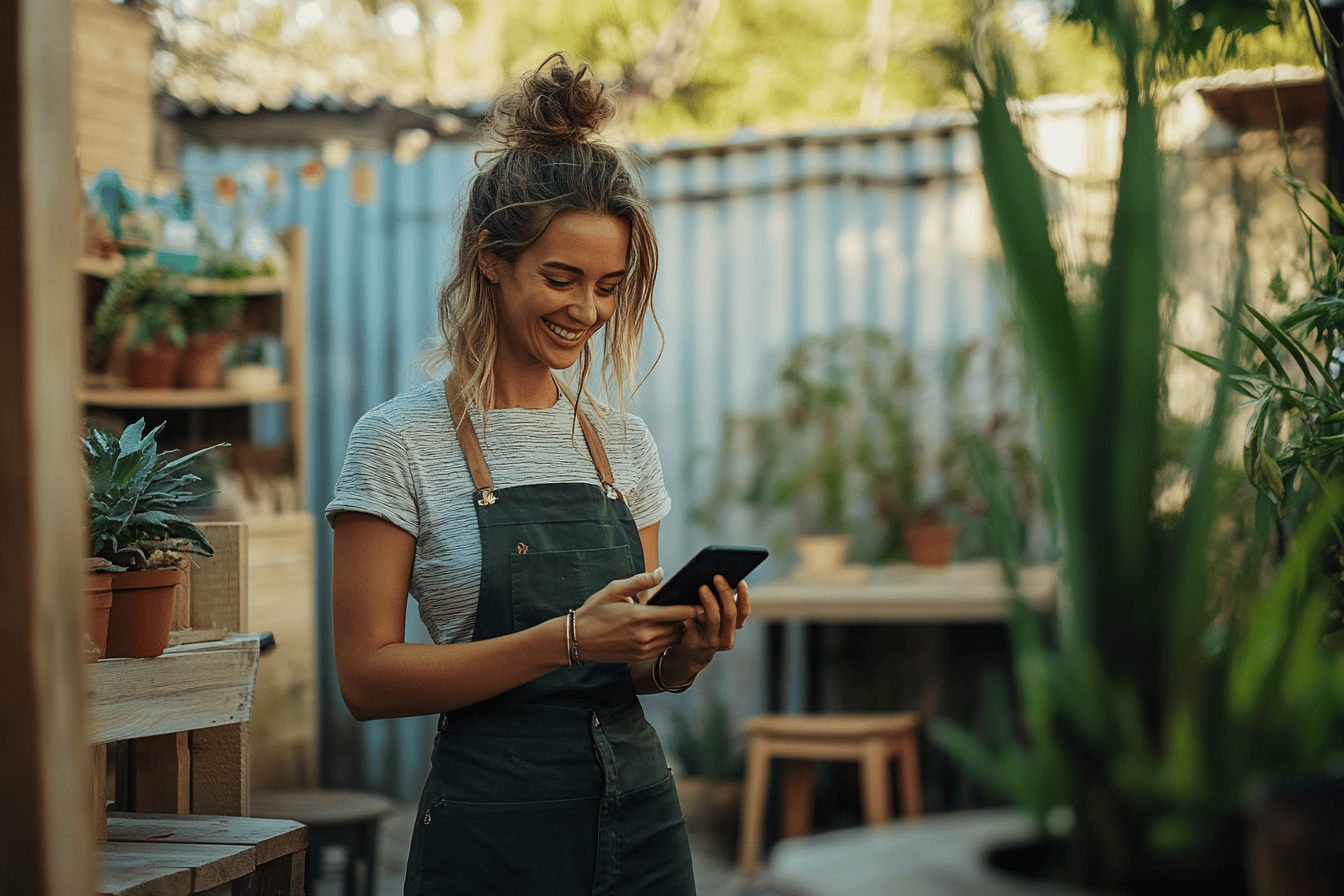 Woman using phone
